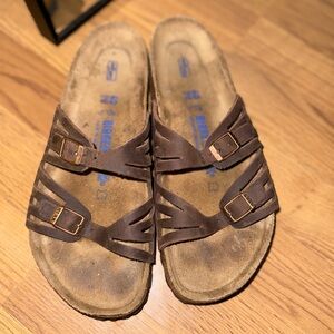 Birkenstock Granada Mocha Brown Soft Footbed Sandals